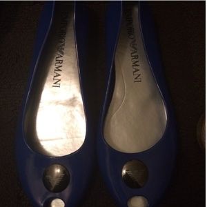 SALE! Emporio Armani blue jelly flats